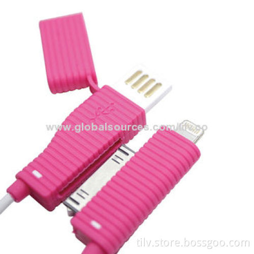 Mini Portable Keychain USB Charger Cable for iPhone (3-in-1)
